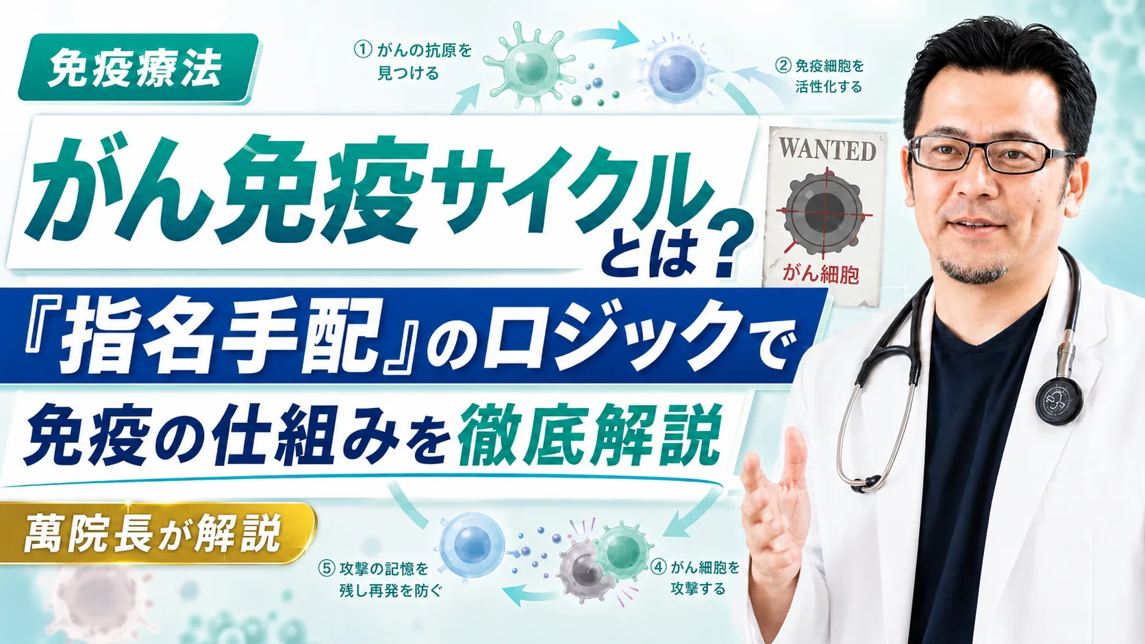がん免疫サイクルとは？指名手配のロジックで免疫の仕組みを徹底解説