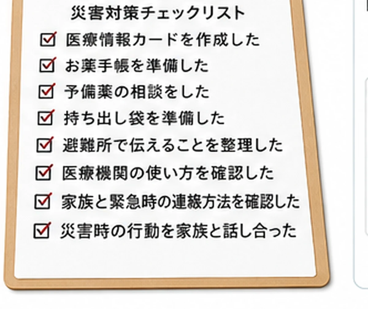 災害対策チェックリストのイメージ