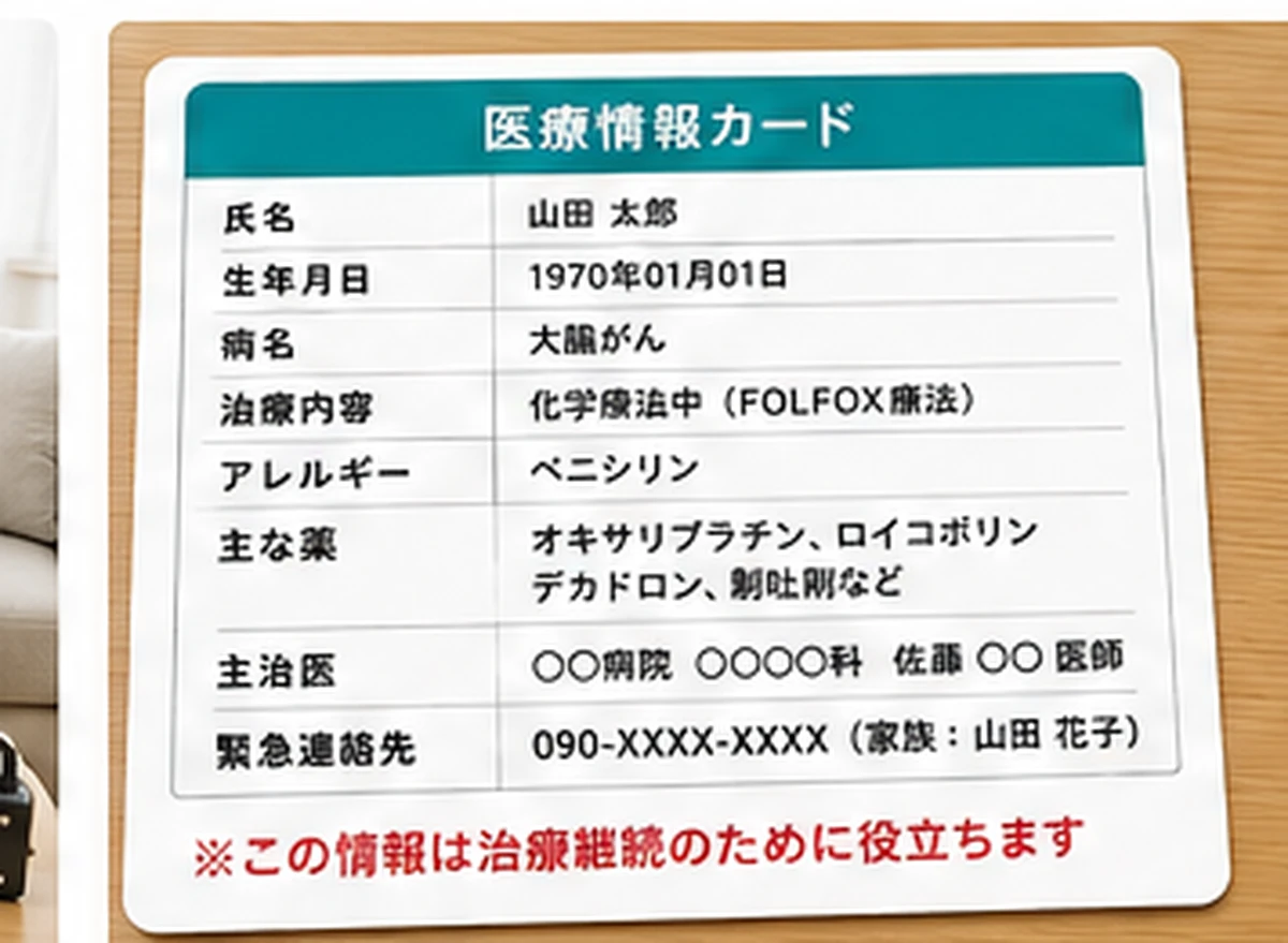 医療情報カードのイメージ